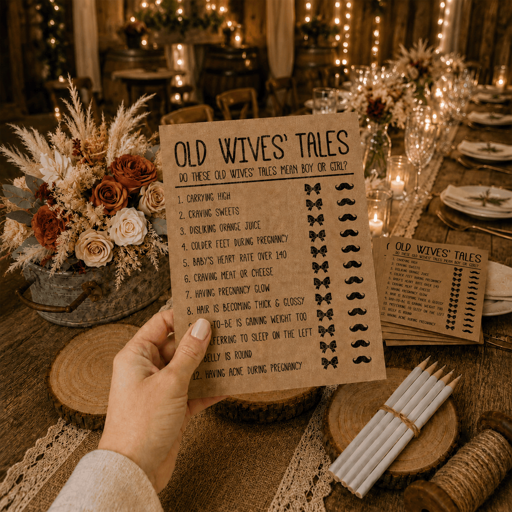 Old Wives Tales Baby Shower Game