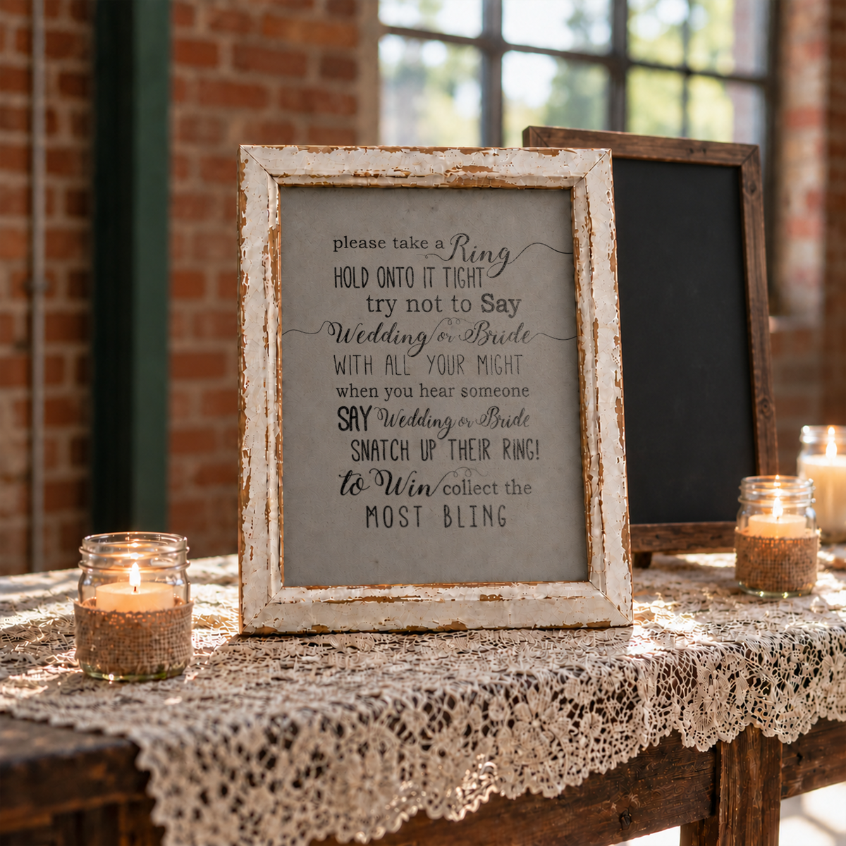 Please Take A Ring Bridal Shower Sign