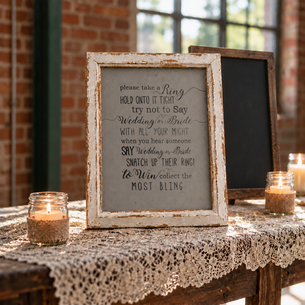 Please Take A Ring Bridal Shower Sign