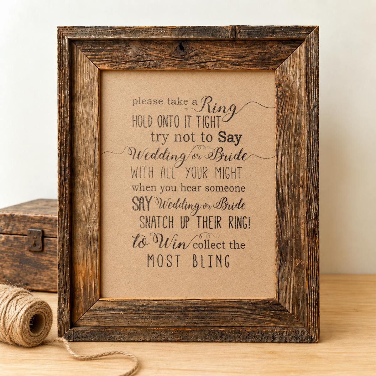 Please Take A Ring Bridal Shower Sign