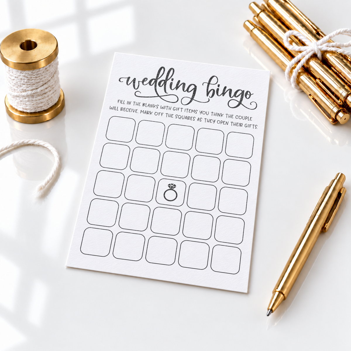 Wedding Bingo - Wedding Shower Game
