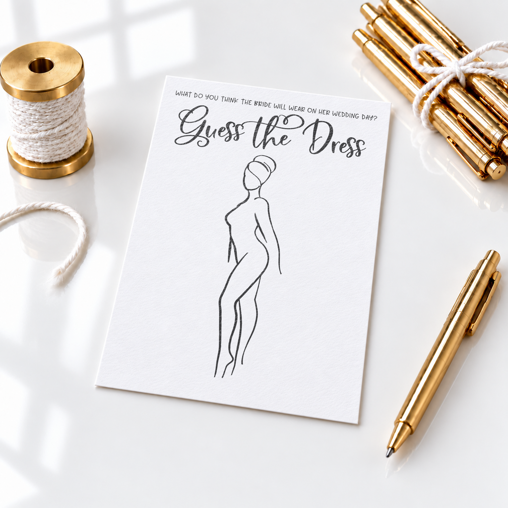 Guess the Dress Bridal Shower Game
