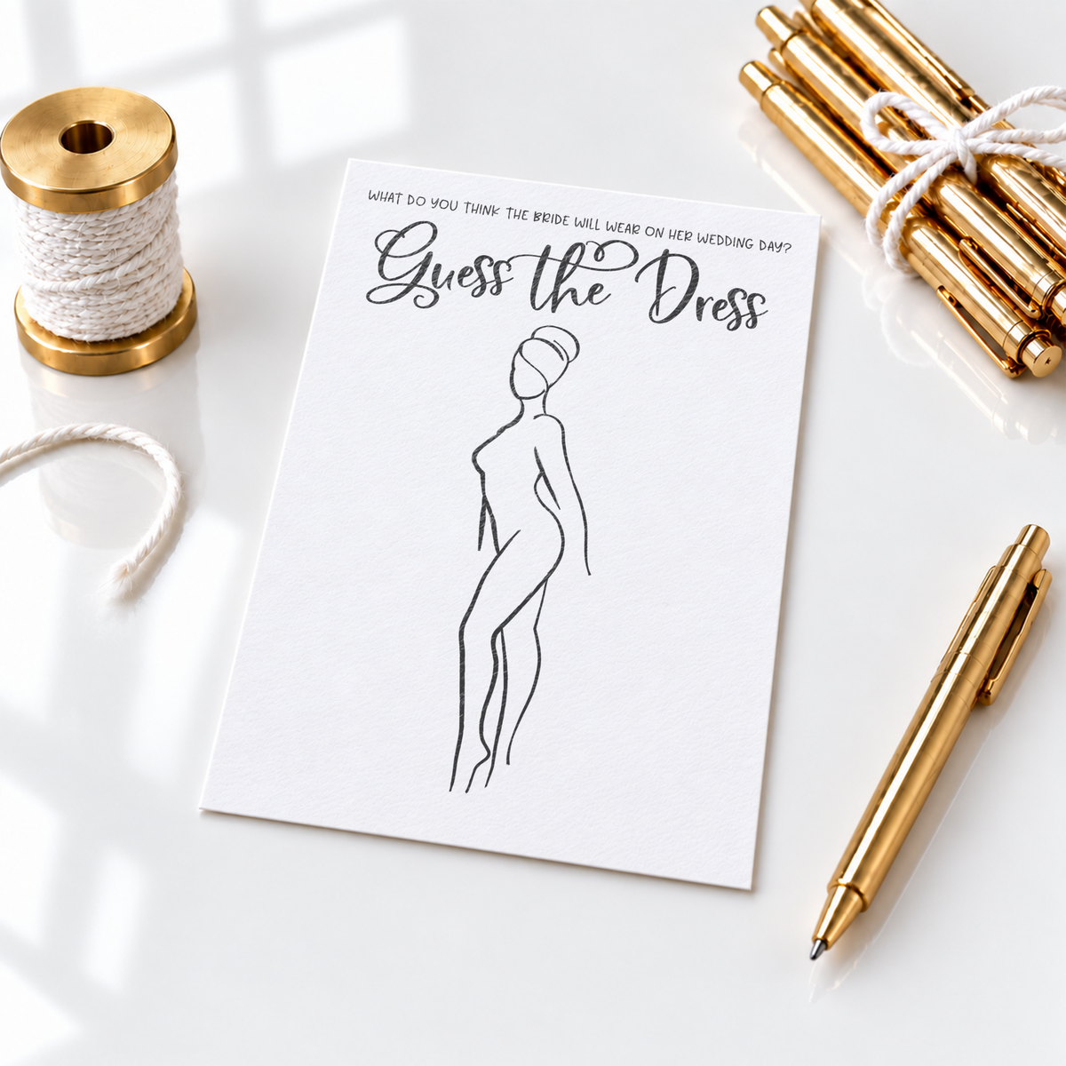 Guess the Dress Bridal Shower Game