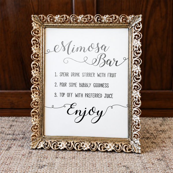 Mimosa Bar Bridal Shower Sign
