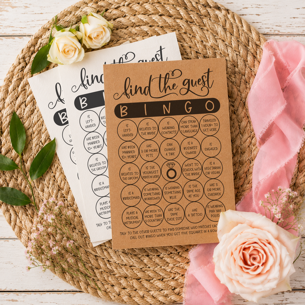 Find The Guest Bingo Bridal Shower Game