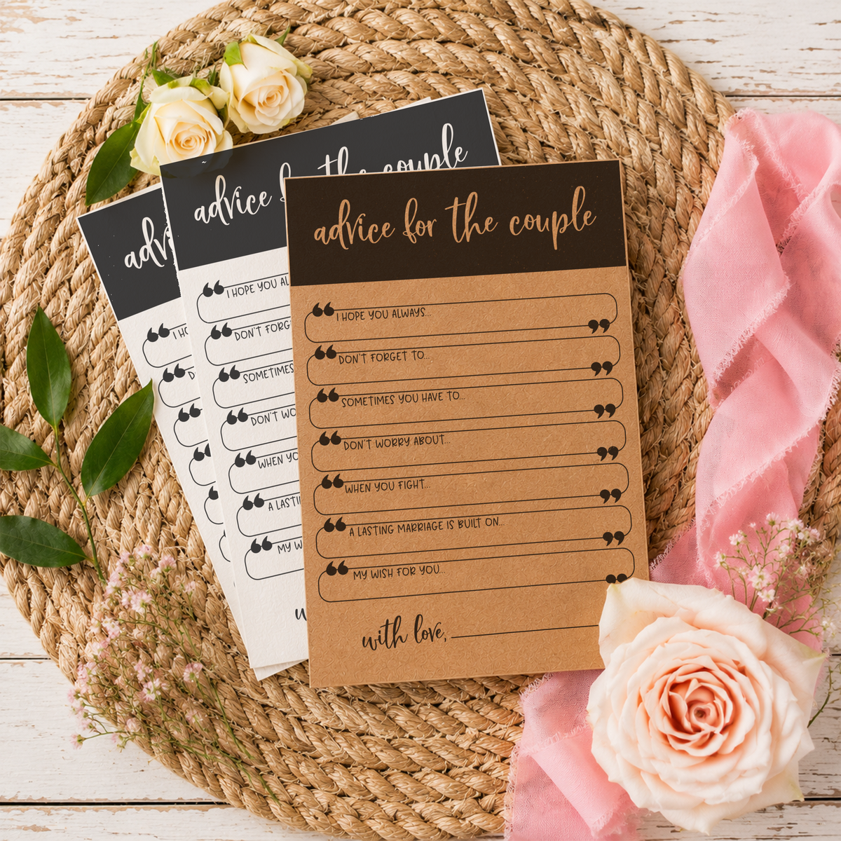 Advice for the Couple Bridal Shower Activity