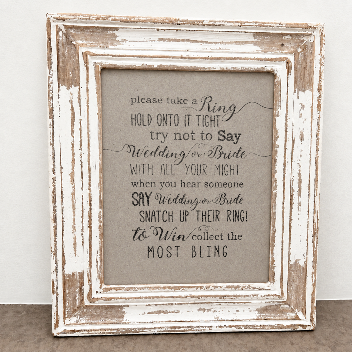 Please Take A Ring Bridal Shower Sign