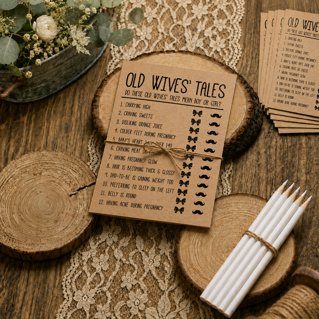 Old Wives Tales Baby Shower Game