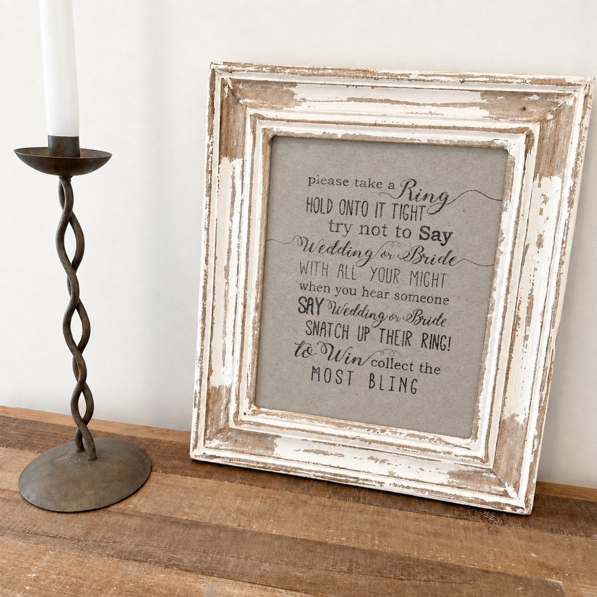 Please Take A Ring Bridal Shower Sign