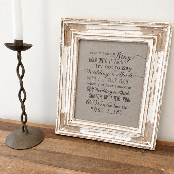 Please Take A Ring Bridal Shower Sign