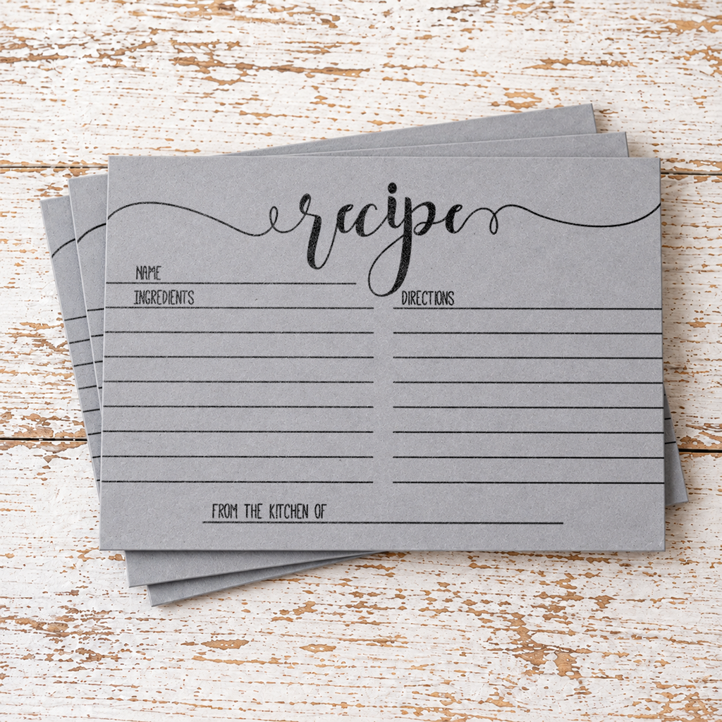 Recipe Cards - Bridal Shower Activity