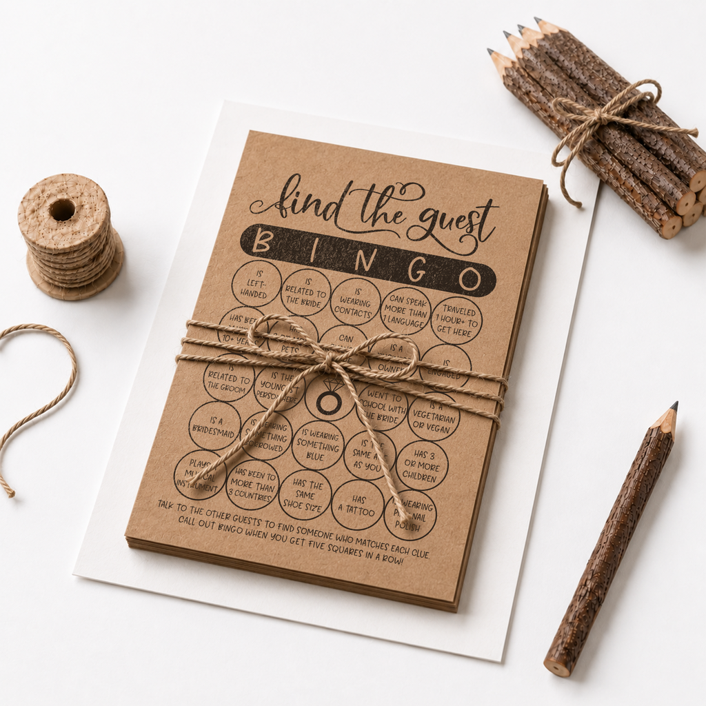 Find The Guest Bingo Bridal Shower Game