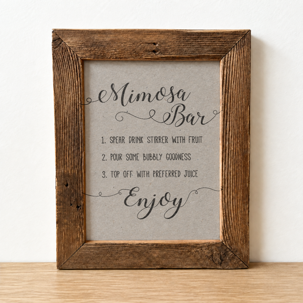 Mimosa Bar Bridal Shower Sign