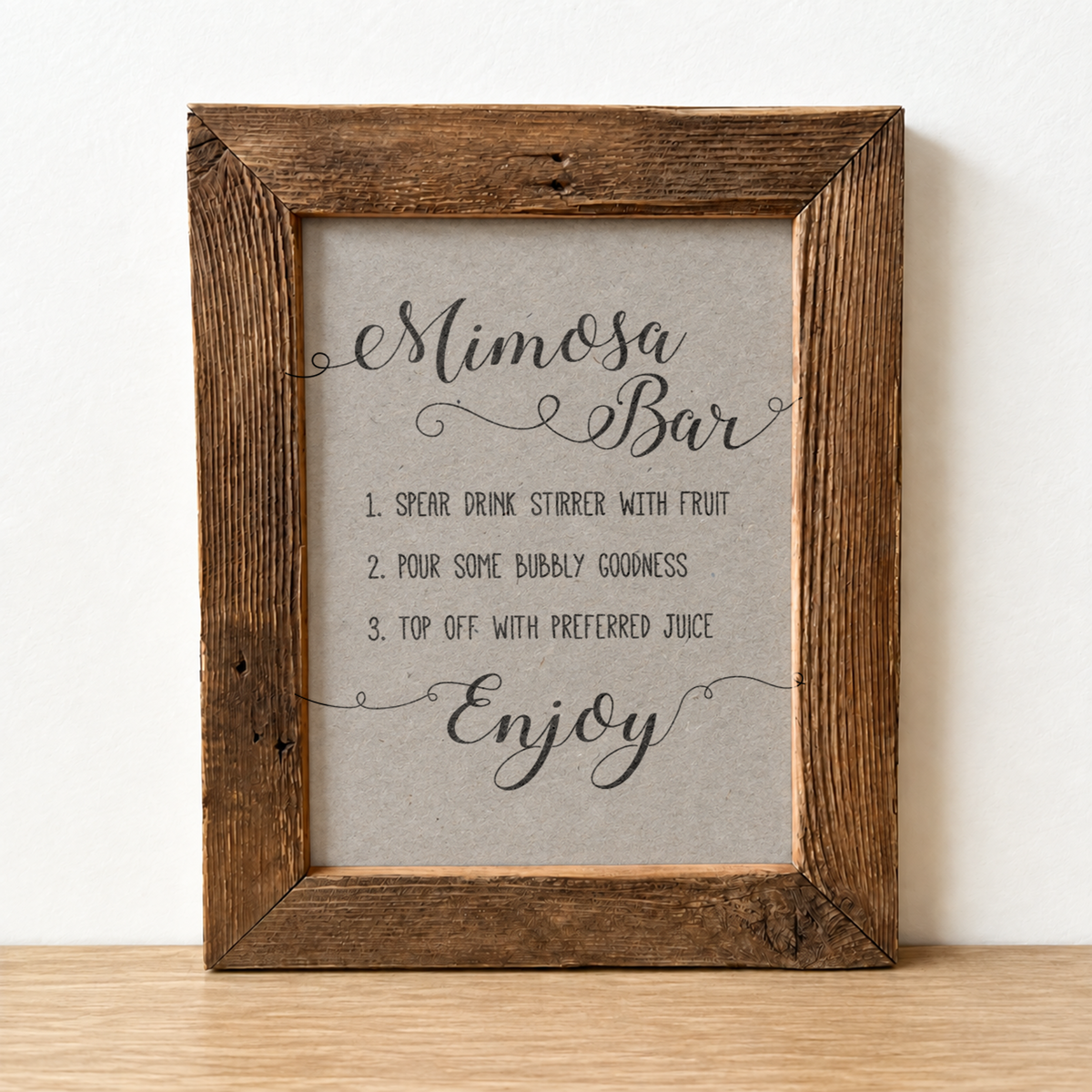Mimosa Bar Bridal Shower Sign
