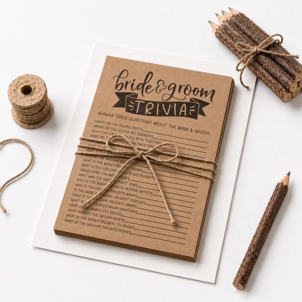 Bride Groom Trivia Bridal Shower Game