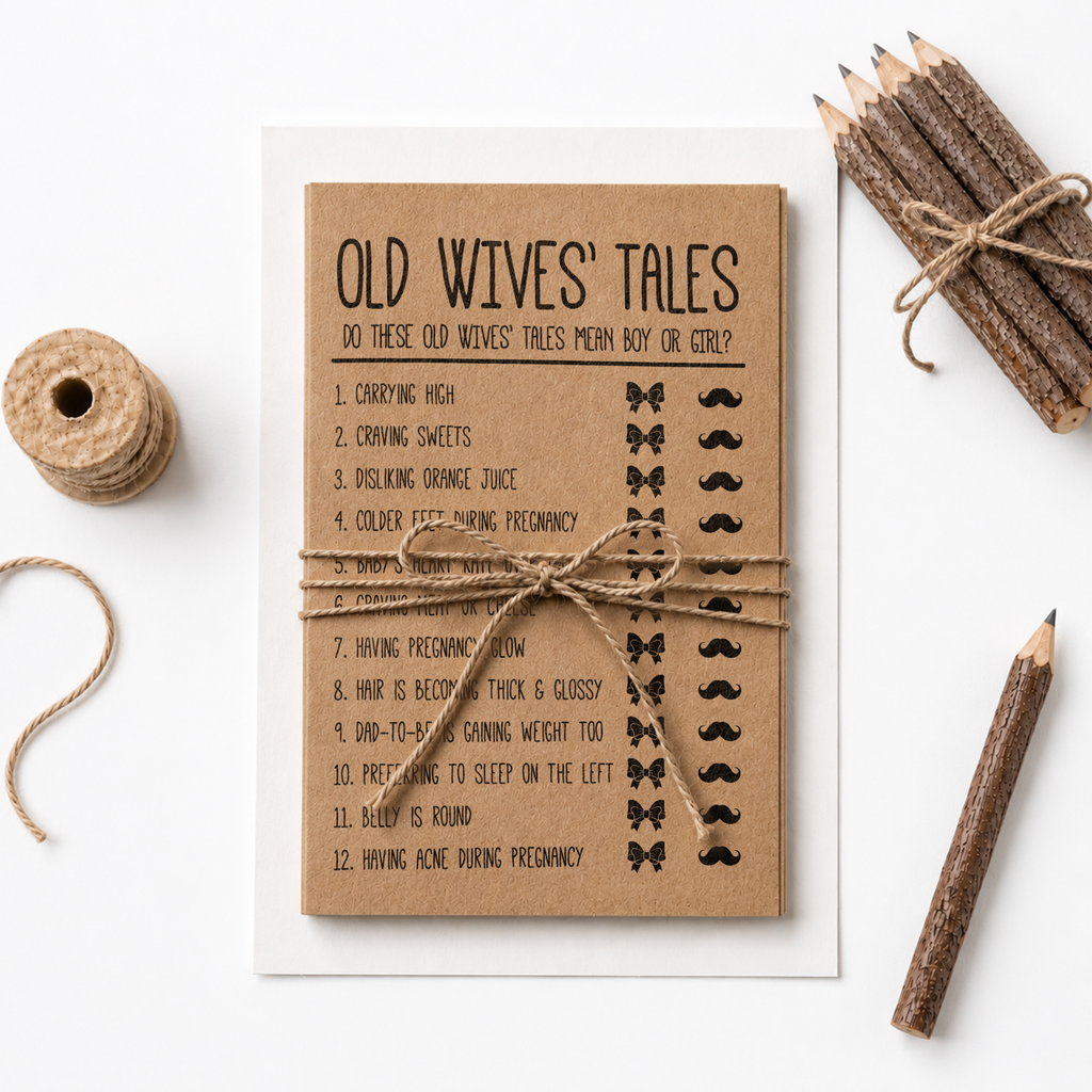 Old Wives Tales Baby Shower Game