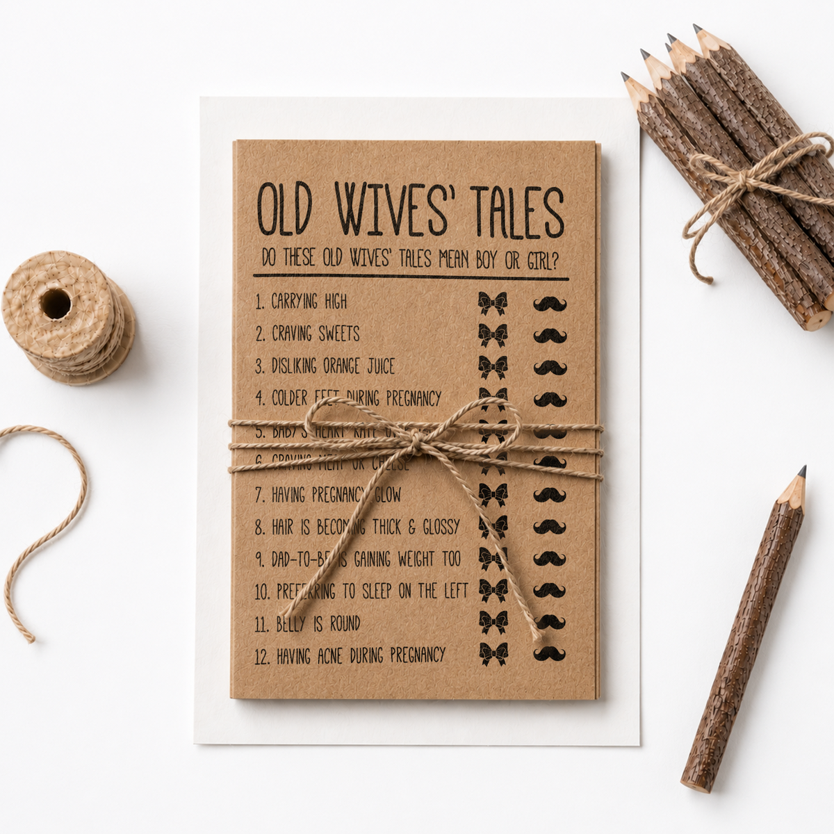 Old Wives Tales Baby Shower Game