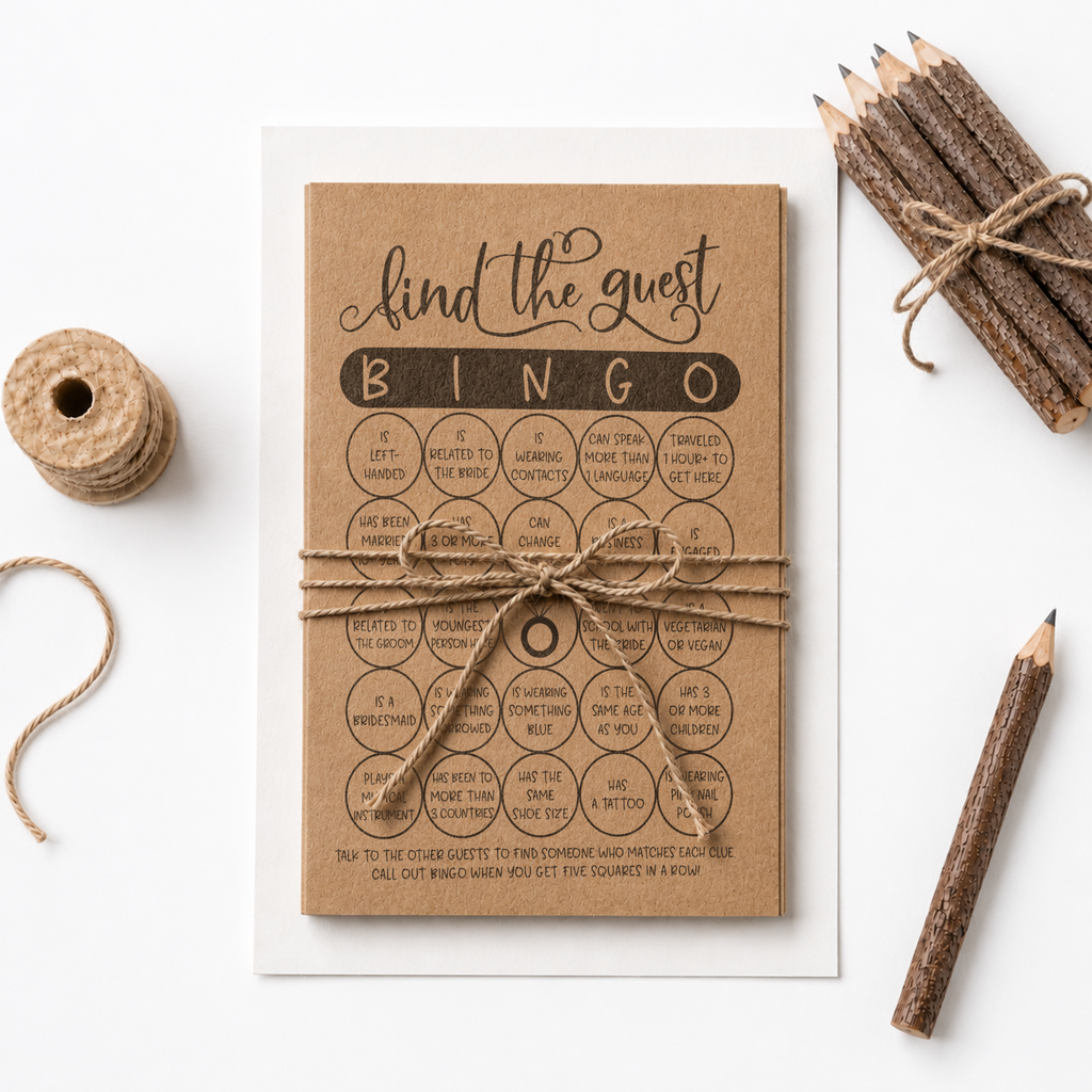 Find The Guest Bingo Bridal Shower Game