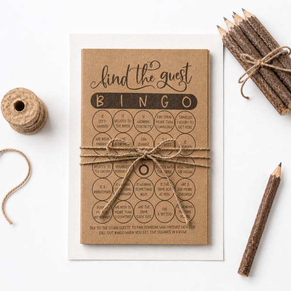 Find The Guest Bingo Bridal Shower Game