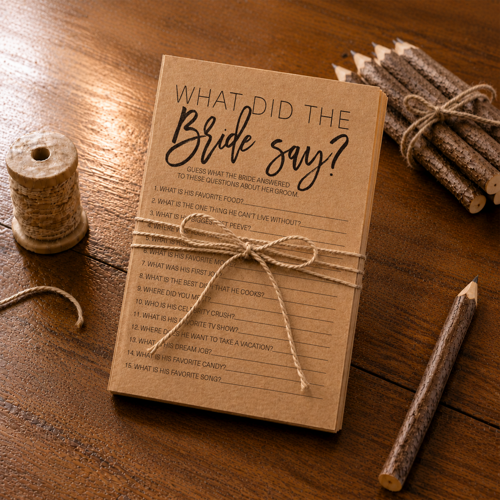What Did The Bride Say Bridal Shower Game