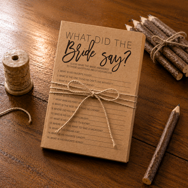 What Did The Bride Say Bridal Shower Game