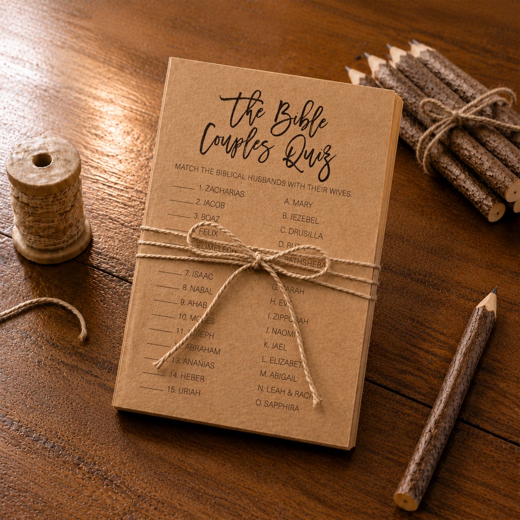 The Bible Couples Quiz Bridal Shower Game