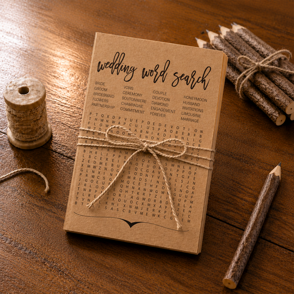 Wedding Word Search Bridal Shower Game