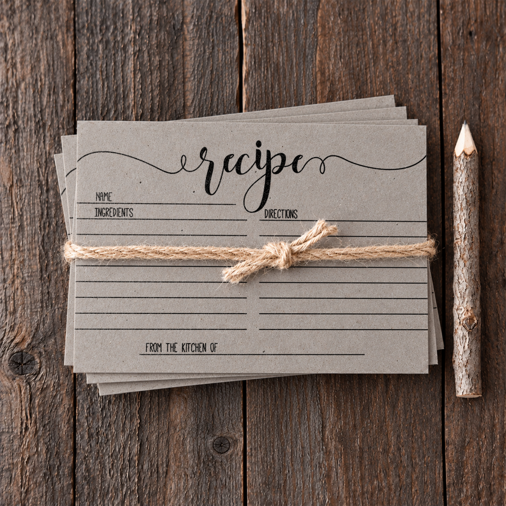 Recipe Cards - Bridal Shower Activity