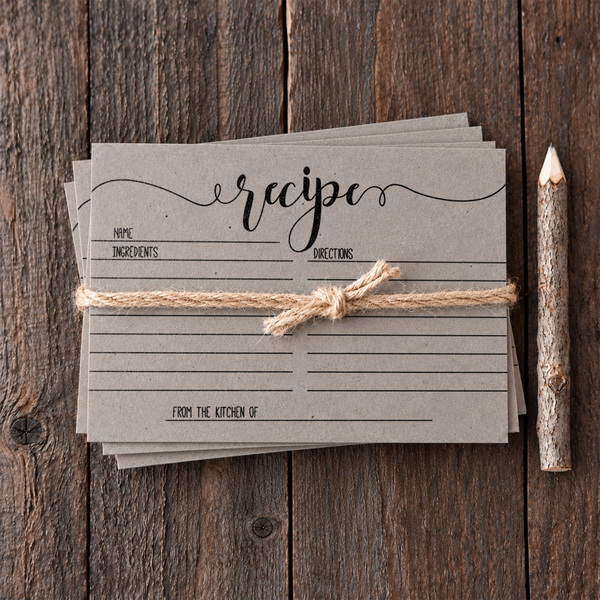 Recipe Cards - Bridal Shower Activity