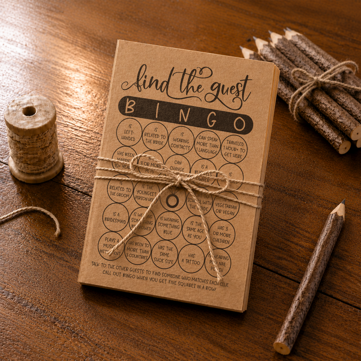 Find The Guest Bingo Bridal Shower Game