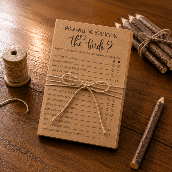 How Well Do You Know the Bride Bridal Shower Game