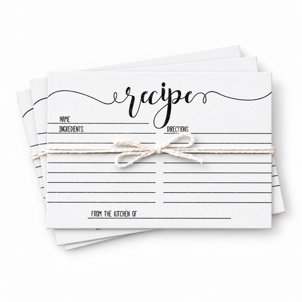Recipe Cards - Bridal Shower Activity