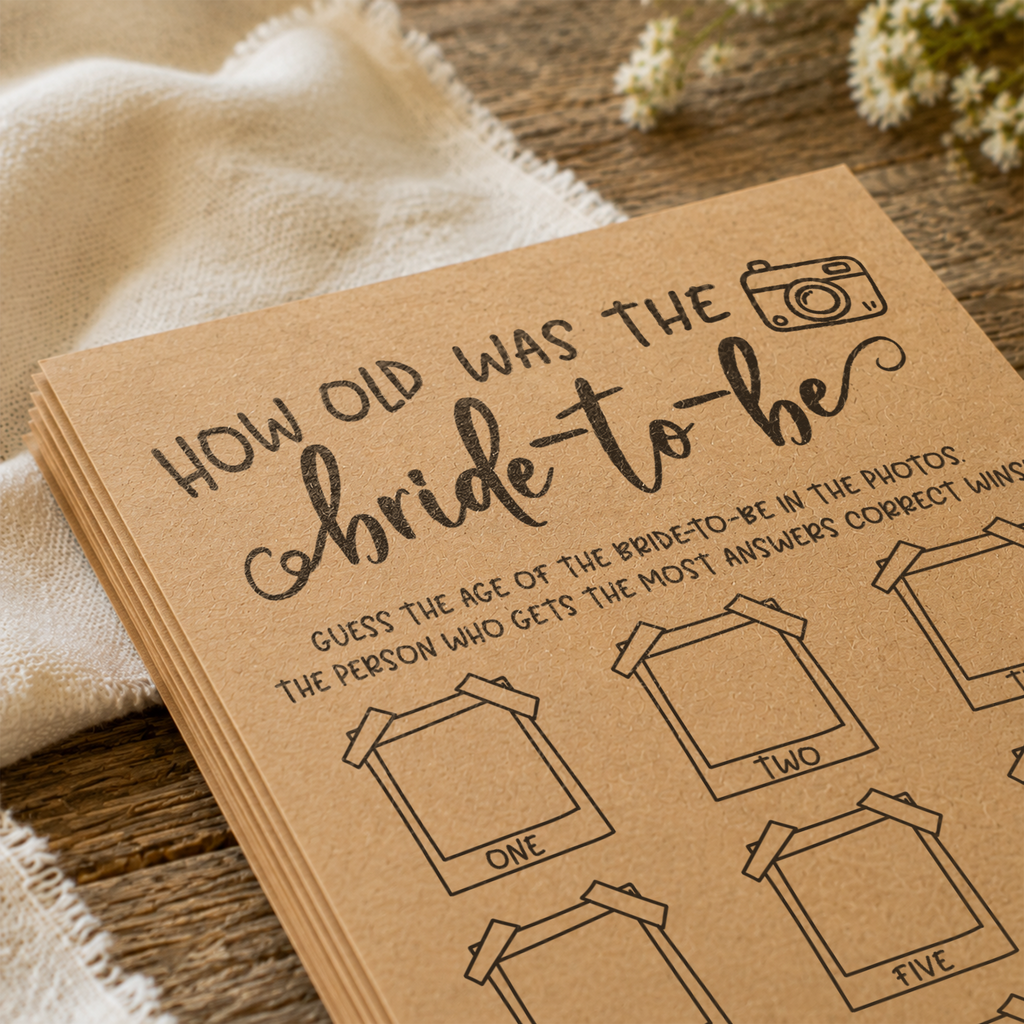 How Old was the Bride-to-be Bridal Shower Game