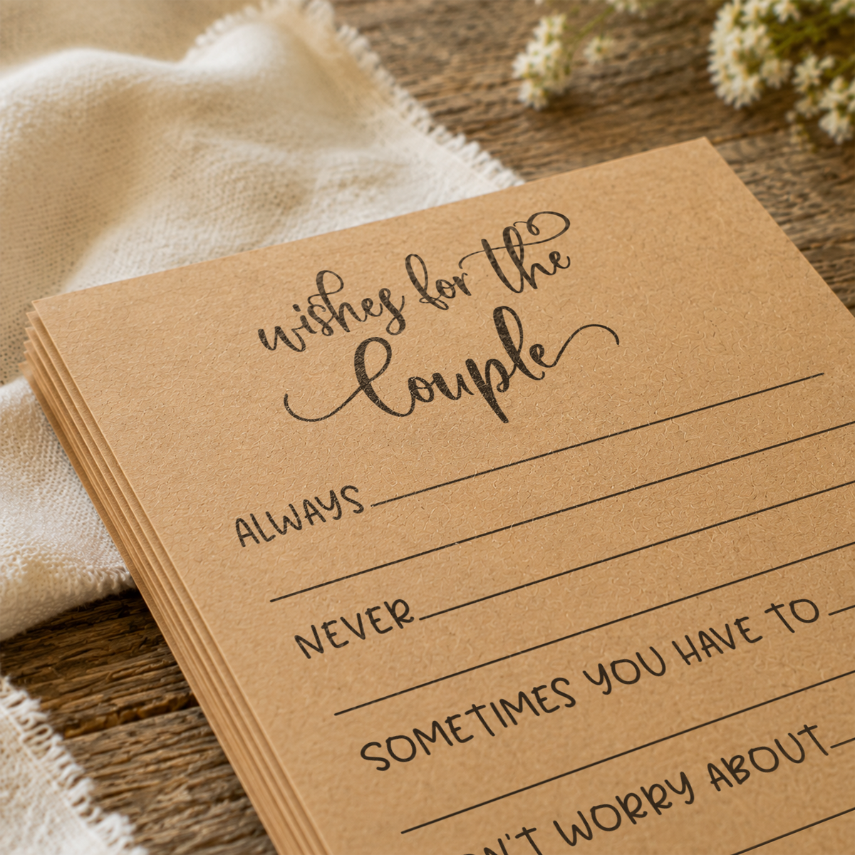 Wishes for the Couple - Bridal Shower Activity