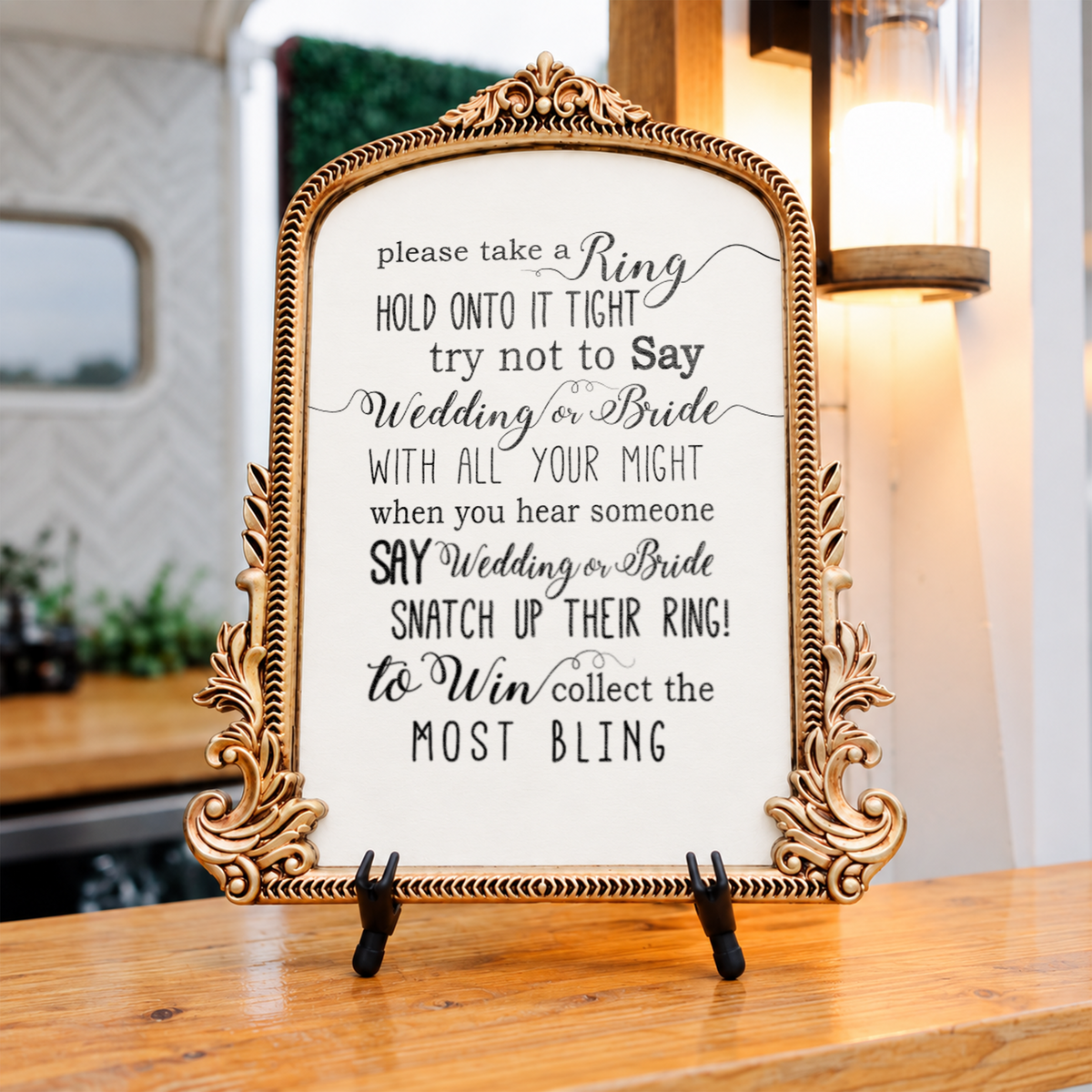Please Take A Ring Bridal Shower Sign