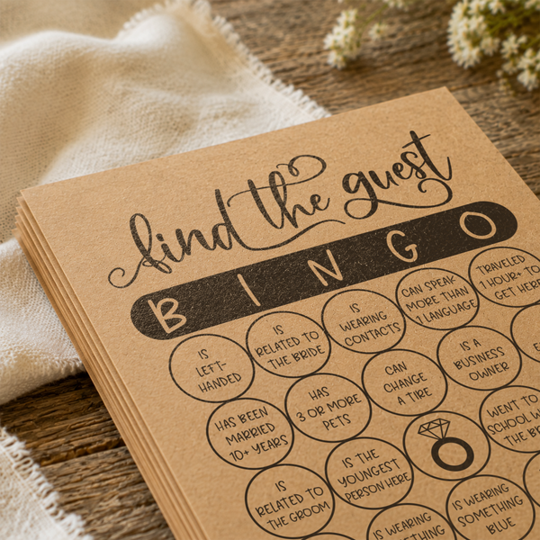Find The Guest Bingo Bridal Shower Game
