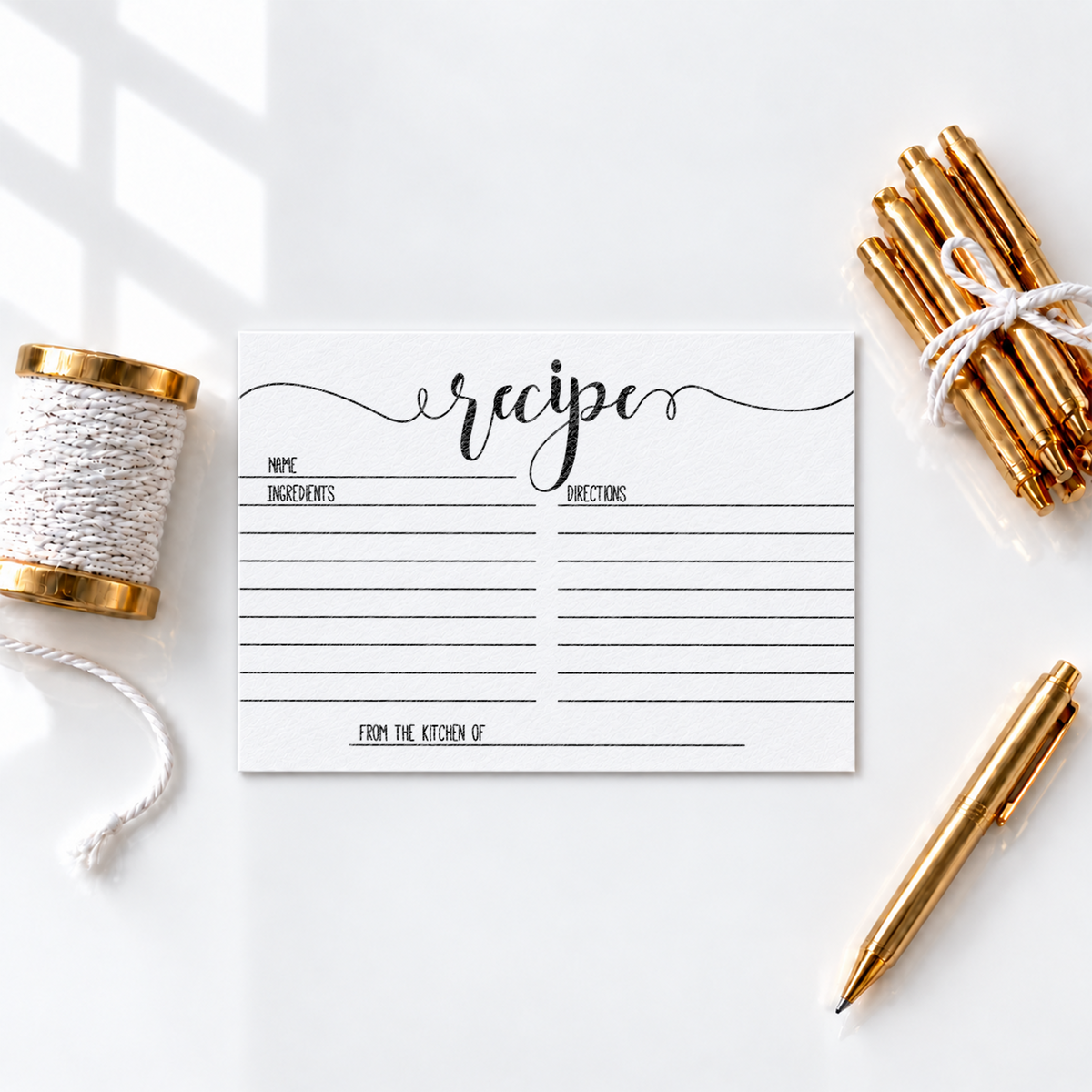 Recipe Cards - Bridal Shower Activity