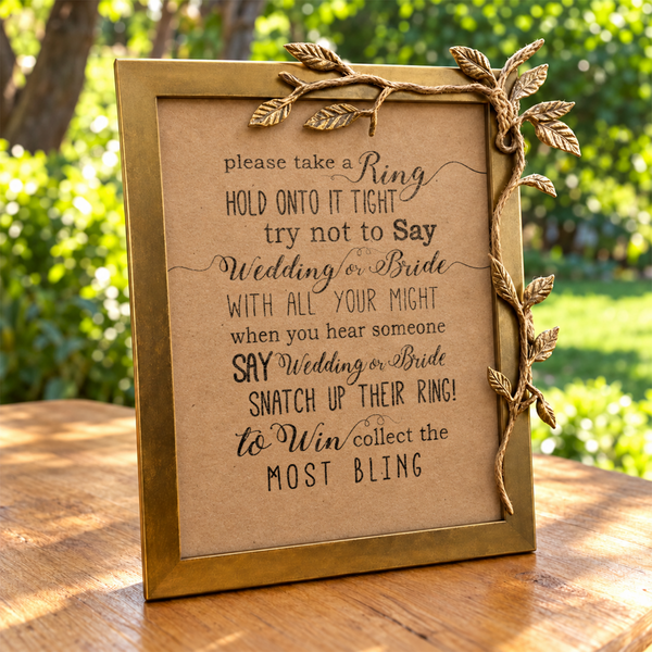 Please Take A Ring Bridal Shower Sign
