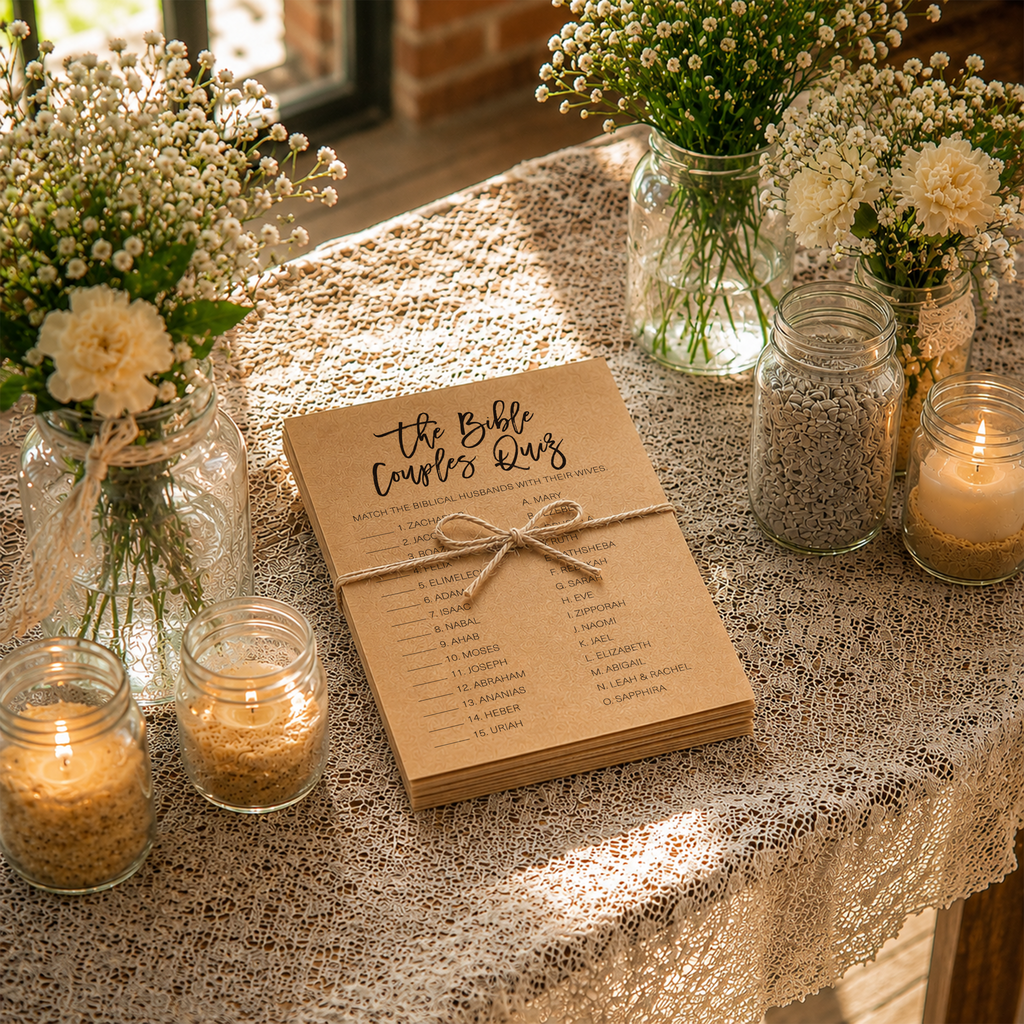 The Bible Couples Quiz Bridal Shower Game
