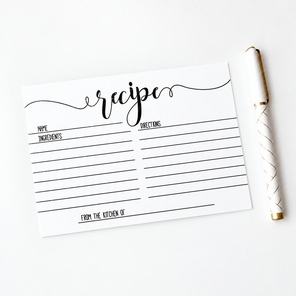 Recipe Cards - Bridal Shower Activity