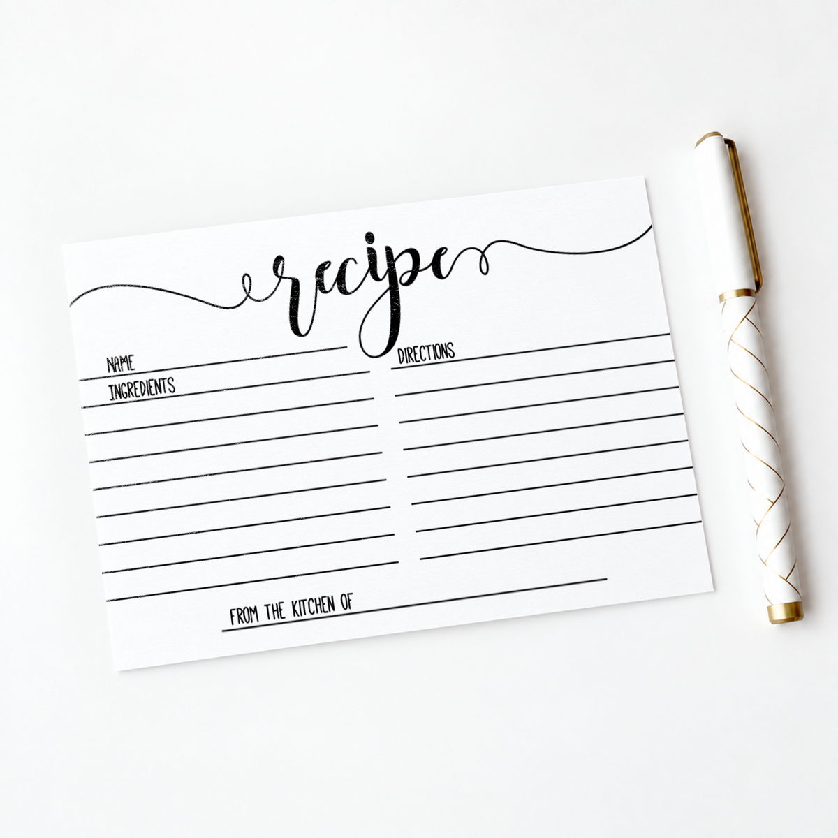 Recipe Cards - Bridal Shower Activity