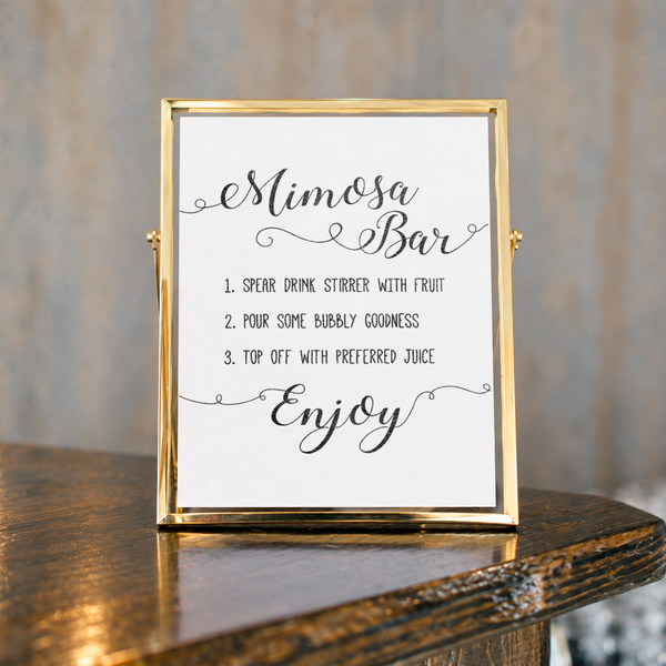 Mimosa Bar Bridal Shower Sign