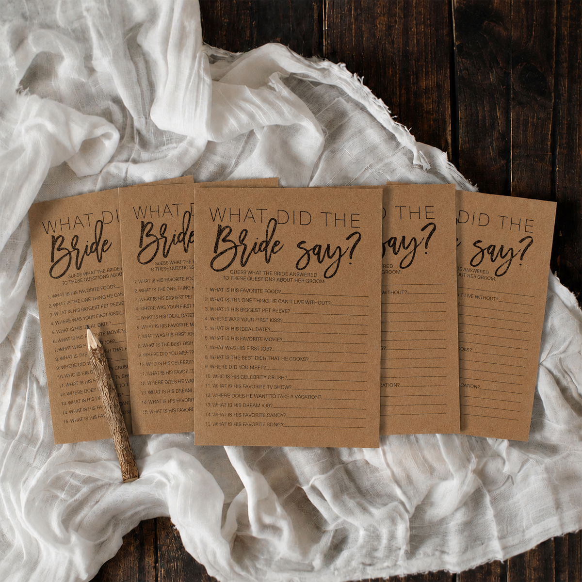 What Did The Bride Say Bridal Shower Game