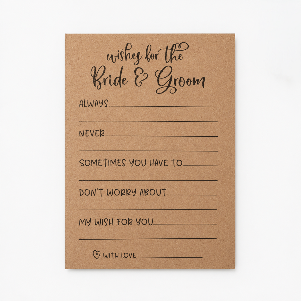 Wishes for the Bride and Groom Bridal Shower Activity