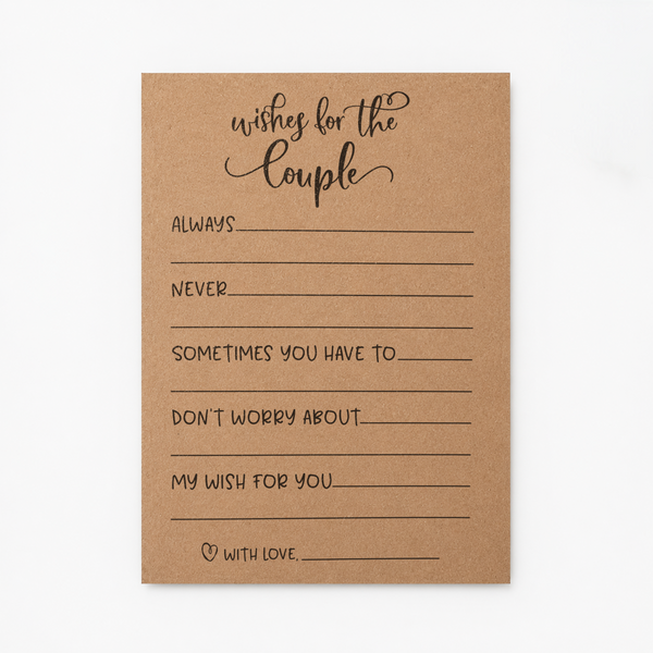 Wishes for the Couple - Bridal Shower Activity