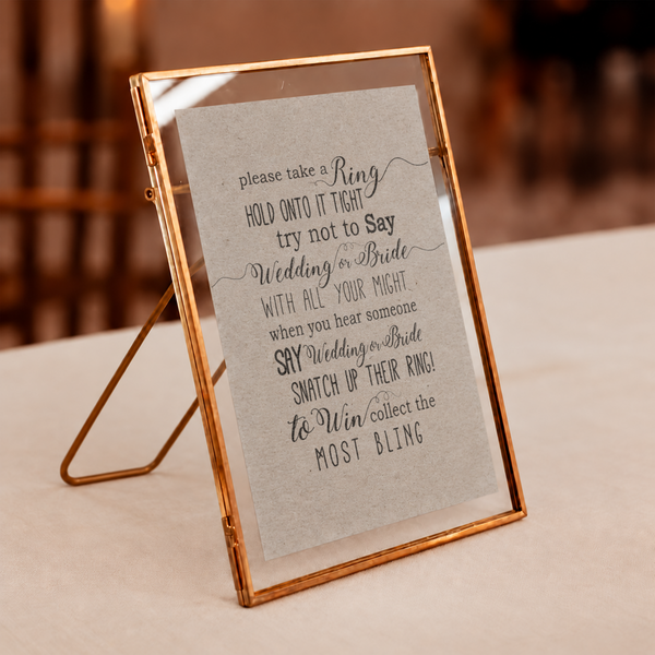 Please Take A Ring Bridal Shower Sign