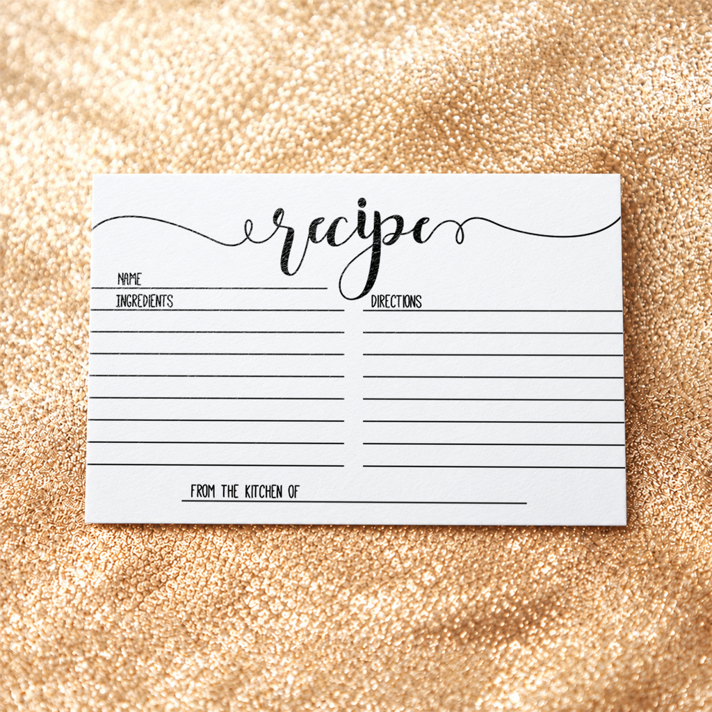 Recipe Cards - Bridal Shower Activity