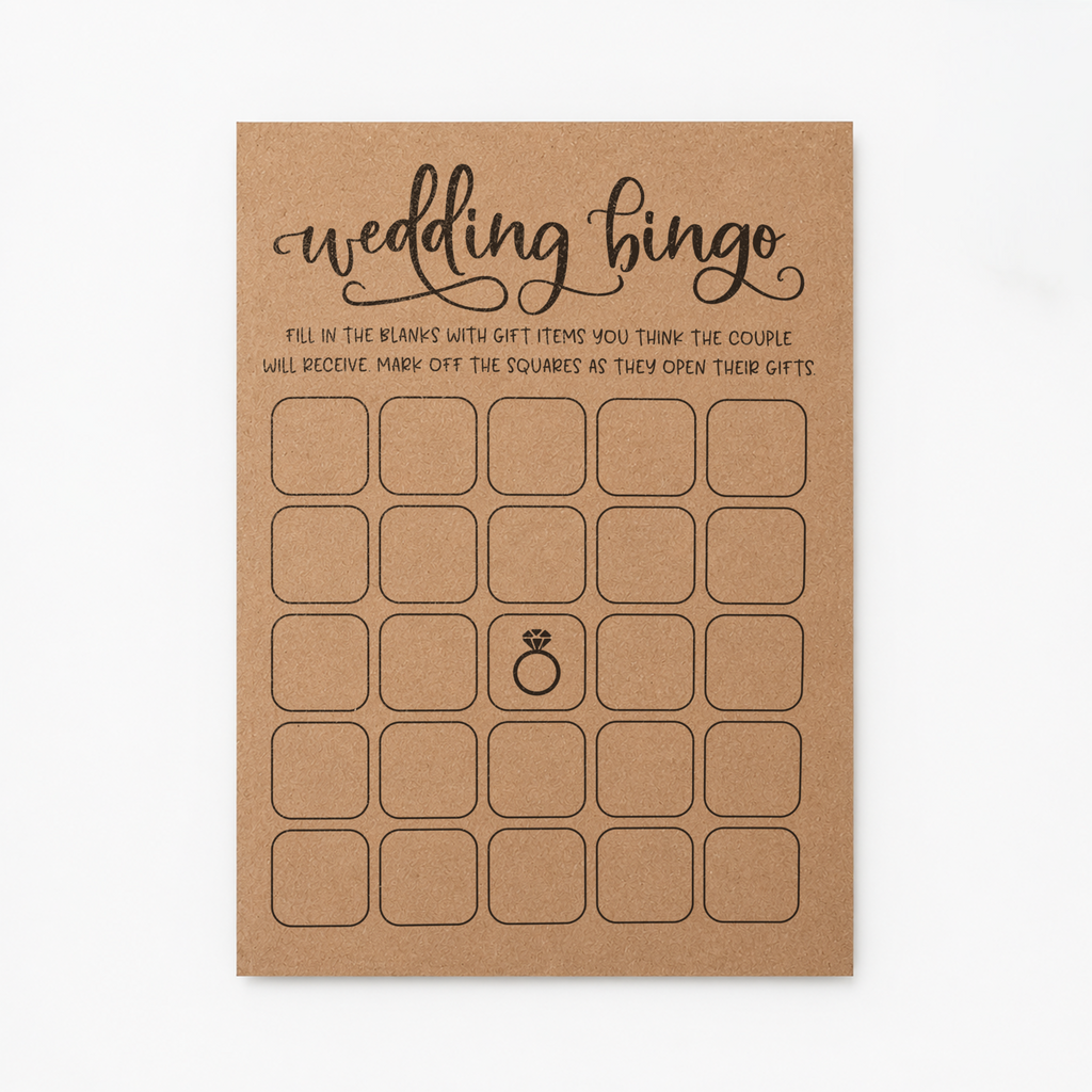 Wedding Bingo - Wedding Shower Game