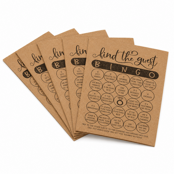 Find The Guest Bingo Bridal Shower Game