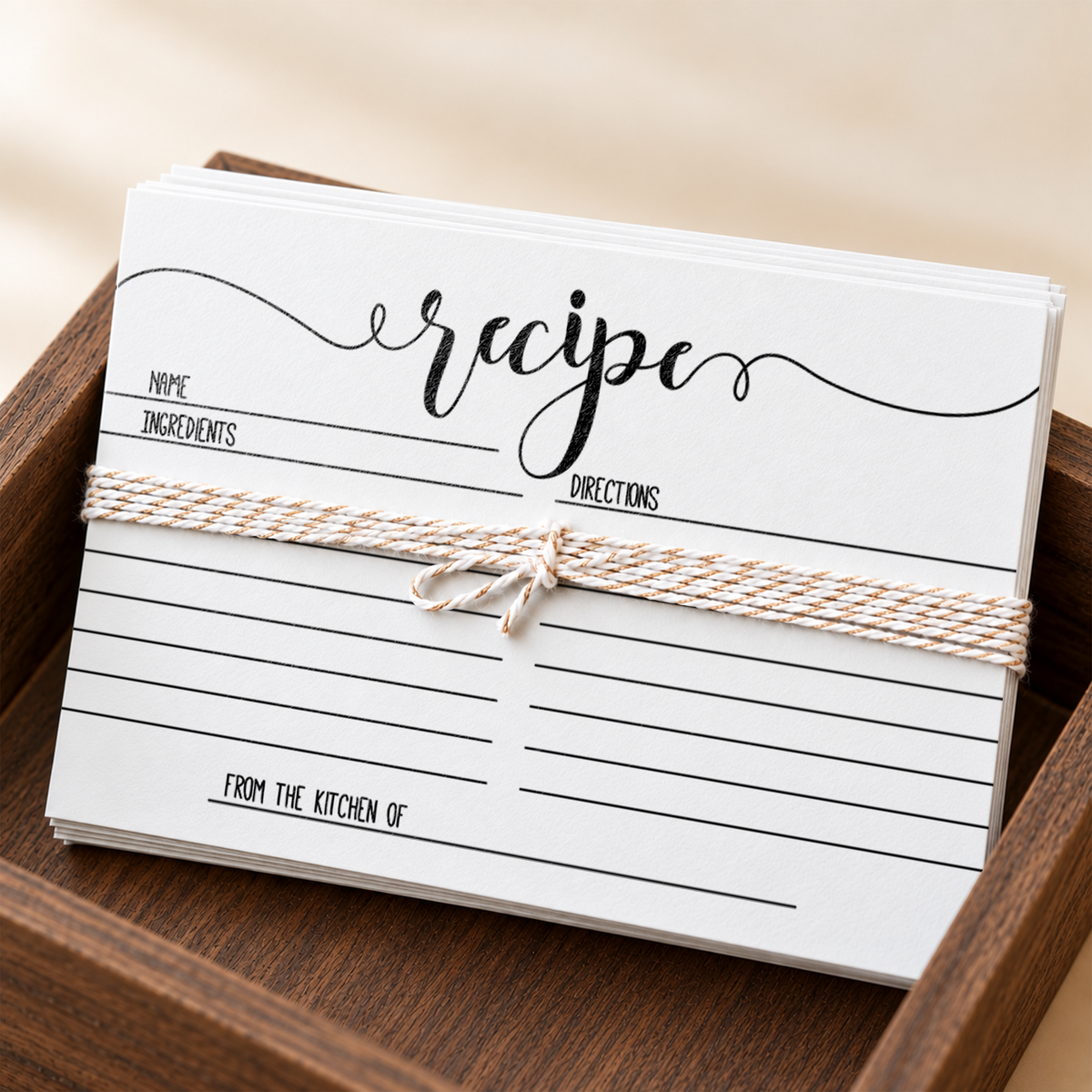 Recipe Cards - Bridal Shower Activity